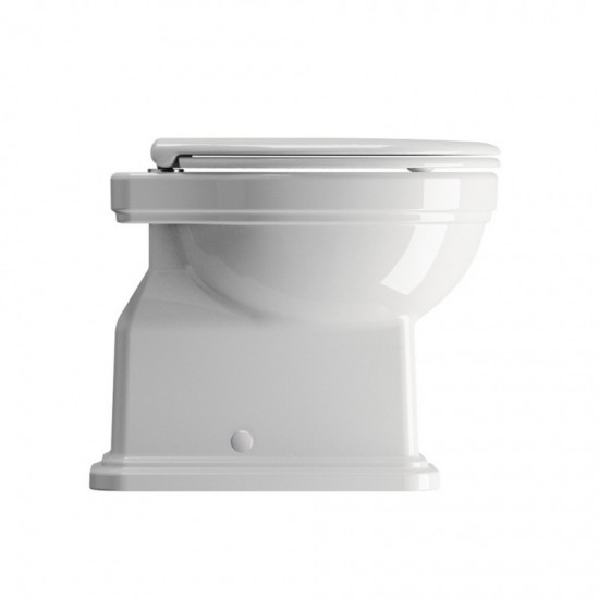 Επιδαπέδια Λεκάνη Πορσελάνης High Level Κατωστόμια GSI Classic Με Κάλυμμα Duroplast Soft Close 871000HC-300 Λευκό